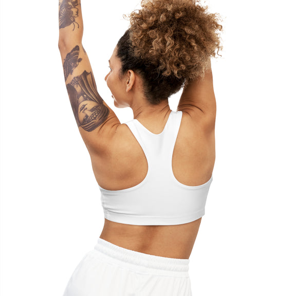 KAOS WHITE Seamless Sports Bra - Kaos Crew Clothing 