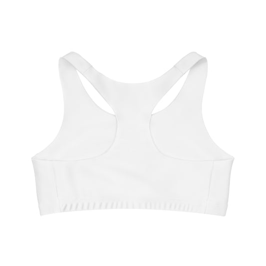 KAOS WHITE Seamless Sports Bra - Kaos Crew Clothing 