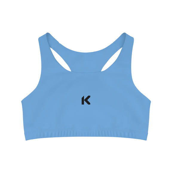 KAOS BLUE Seamless Sports Bra - Kaos Crew Clothing 