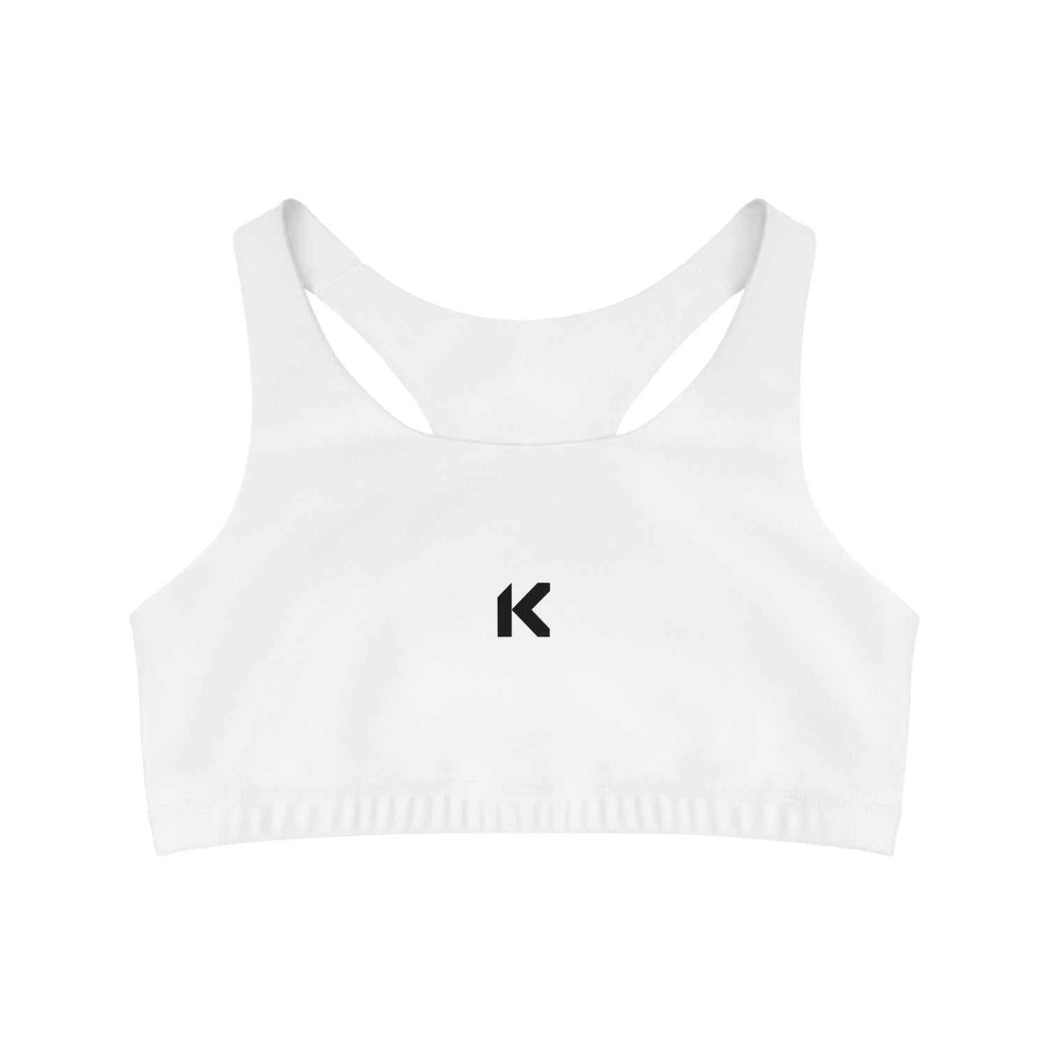 KAOS WHITE Seamless Sports Bra - Kaos Crew Clothing 