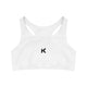 KAOS WHITE Seamless Sports Bra - Kaos Crew Clothing 