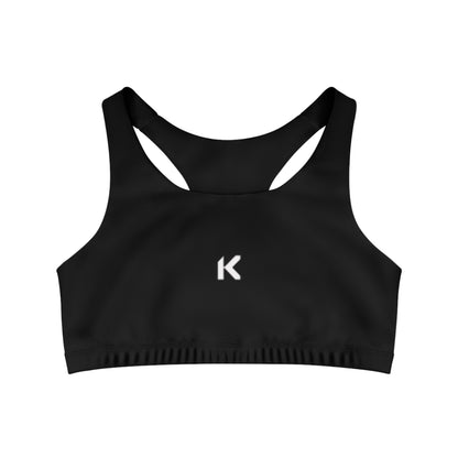 KAOS BLACK Seamless Sports Bra - Kaos Crew Clothing 