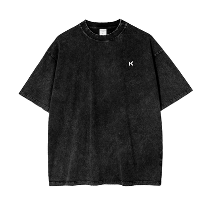 KAOS K LOGO ACID WASHED OVERSIZE TEE